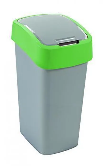 Główne zdjęcie produktu Odpadkový koš, zelená/šedá, na tříděný odpad, 50 l, CURVER