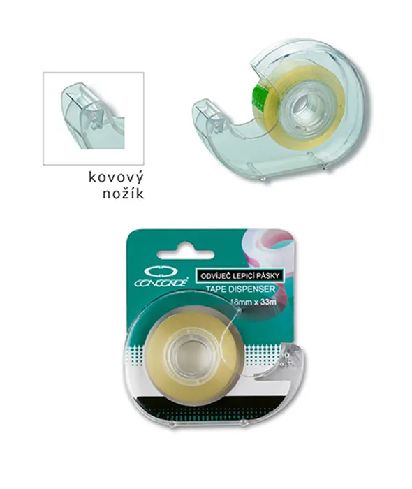 Główne zdjęcie produktu Odvíječ lepicí pásky CONCORDE Praktik,18mmx33m