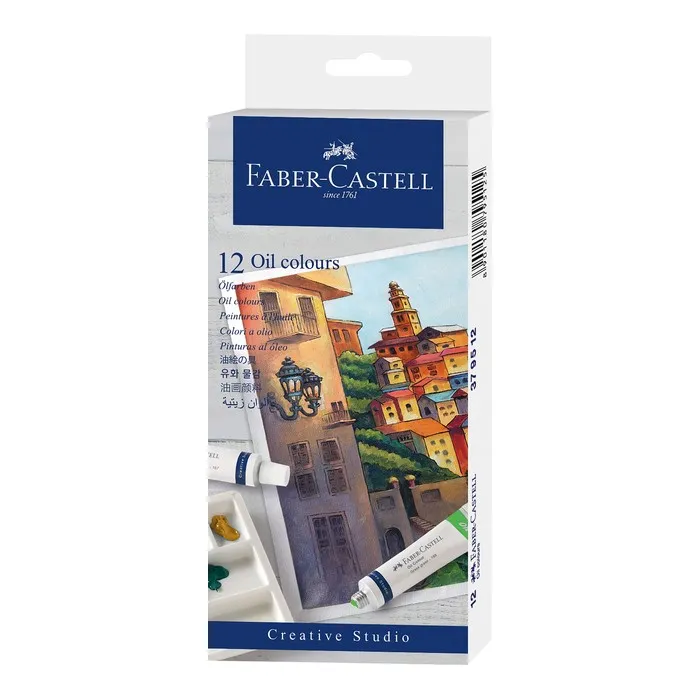 Główne zdjęcie produktu Olejové barvy Faber-Castell 12 barev, tuba 9 ml