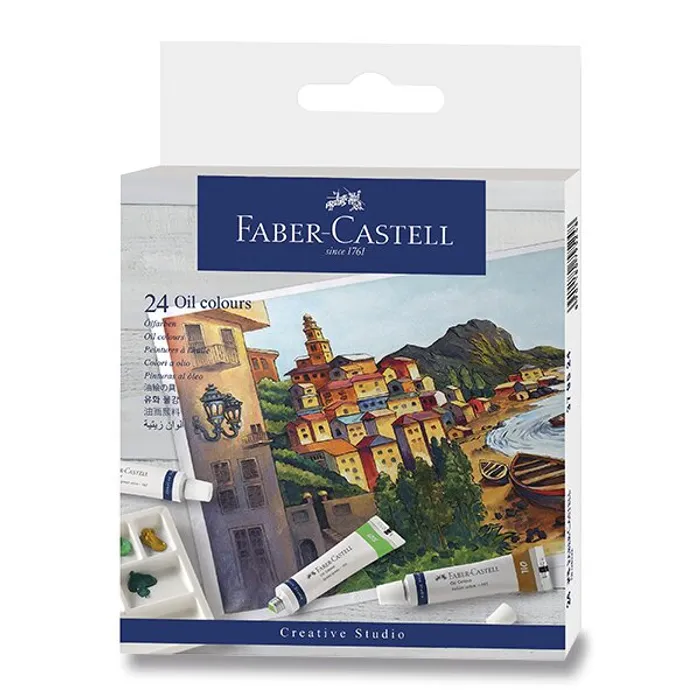 Główne zdjęcie produktu Olejové barvy Faber-Castell 24 barev, tuba 9 ml