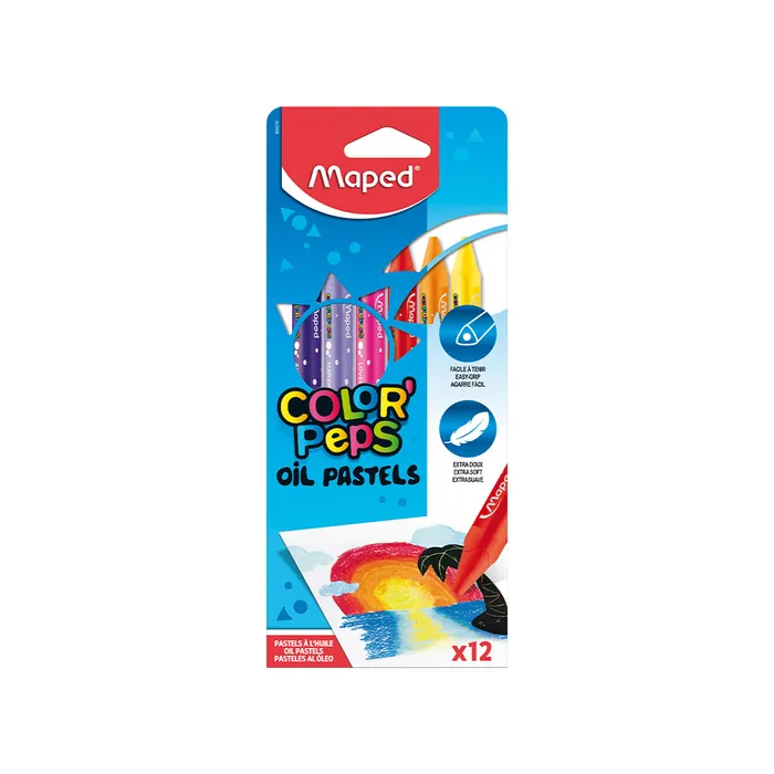Główne zdjęcie produktu Olejové pastely Maped Color’Peps Oil Pastels, 12 barev