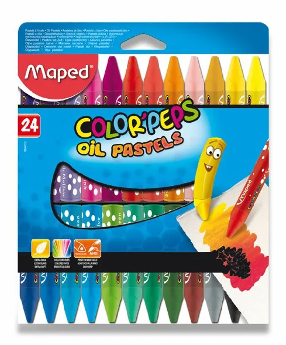 Główne zdjęcie produktu Olejové pastely Maped Color'Peps Oil Pastels 24 barev