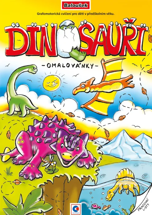 Główne zdjęcie produktu Omalovánka A4 - Grafomotorická - Dinosauři