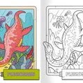 Następne zdjęcie produktu Kolorowanka - A4 - z naklejkami - Dinozaury