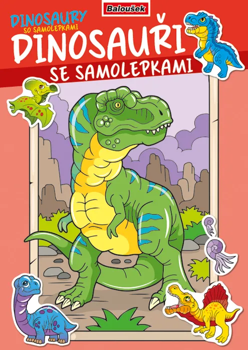 Główne zdjęcie produktu Omalovánka - A4 - se samolepkami - Dinosauři