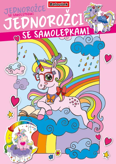 Główne zdjęcie produktu Omalovánka - A4 - se samolepkami - Jednorožci