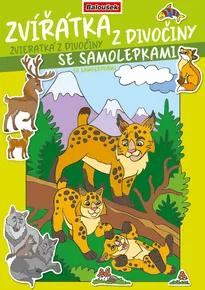 Kolorowanka A4 z naklejkami - Zwierzęta z lasu