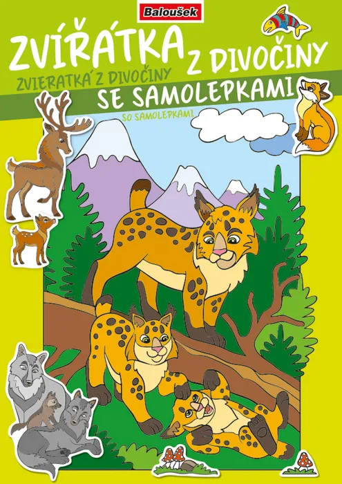 Główne zdjęcie produktu Omalovánka - A4 - se samolepkami - Zvířátka z lesa