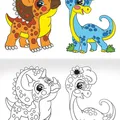 Następne zdjęcie produktu Malowanka - A5 - Dino