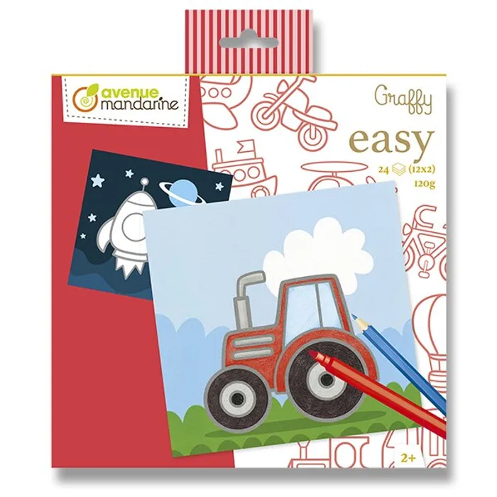 Główne zdjęcie produktu Omalovánky Avenue Mandarine Graffy Easy Dopravní prostředky