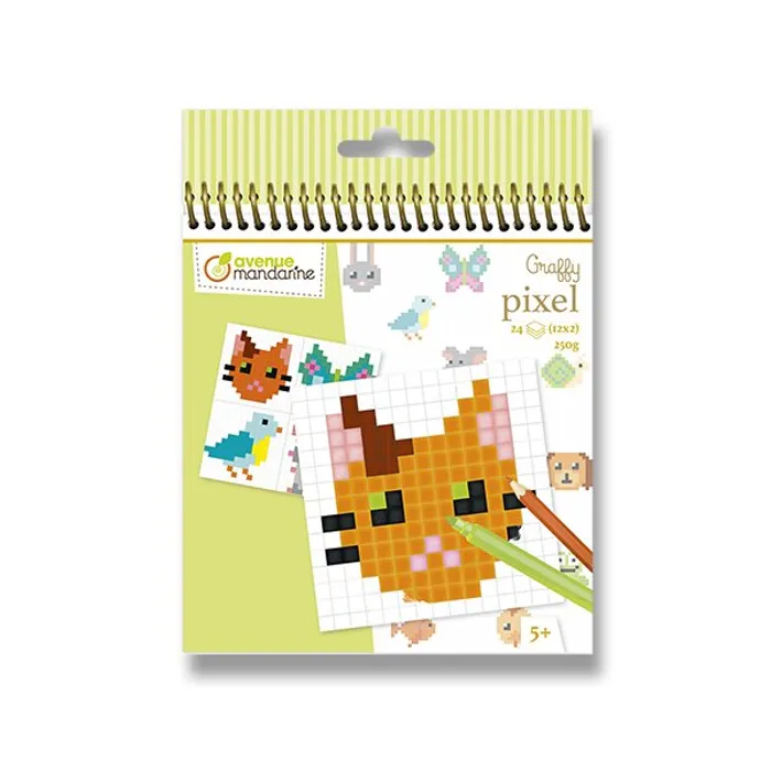 Główne zdjęcie produktu Omalovánky Avenue Mandarine Graffy Pixel Domácí zvířátka