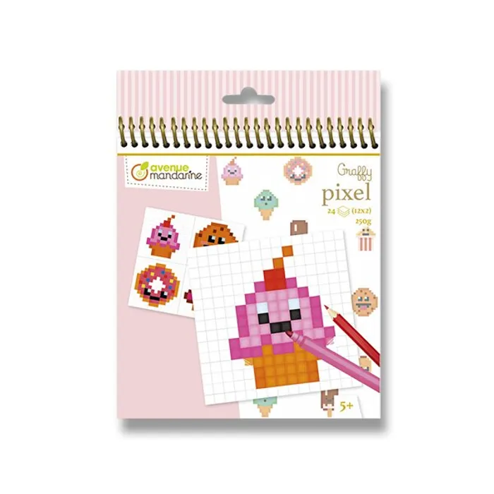 Główne zdjęcie produktu Omalovánky Avenue Mandarine Graffy Pixel Kawai sladkosti