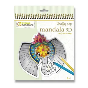 Kolorowanki Avenue Mandarine Graffy Pop Mandala 3D Zwierzęta sawanny