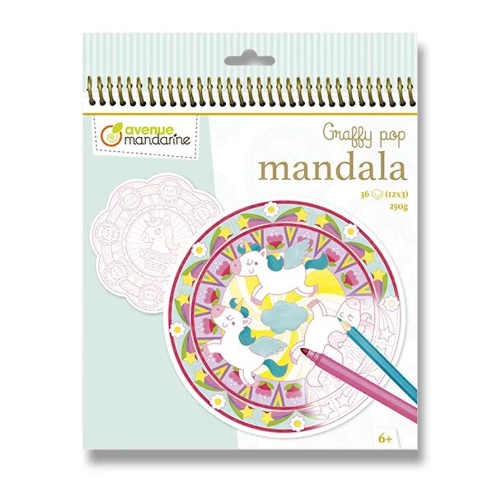 Główne zdjęcie produktu Omalovánky Avenue Mandarine Graffy Pop Mandala Kouzla