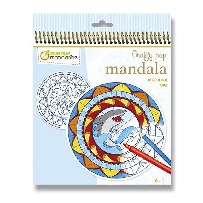 Główne zdjęcie produktu Omalovánky Avenue Mandarine Graffy Pop Mandala pro kluky