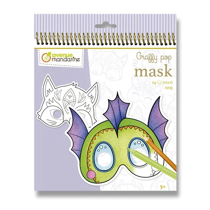 Główne zdjęcie produktu Omalovánky Avenue Mandarine Graffy Pop Mask Pohádková zvířátka