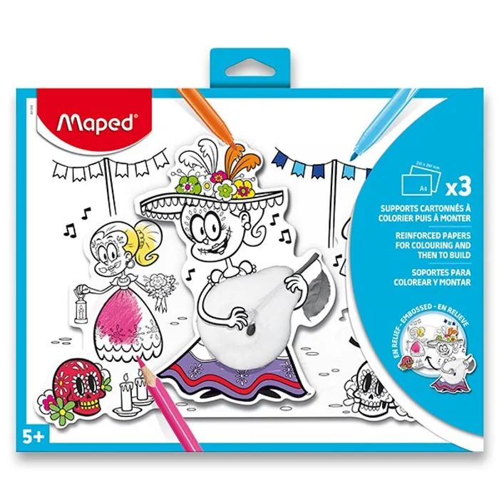 Główne zdjęcie produktu Omalovánky Maped s 3D efektem A4, mix motivů