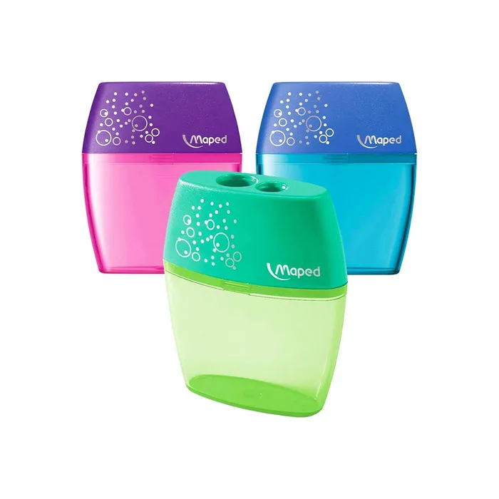 Główne zdjęcie produktu Ořezávátko MAPED Shaker, se 2 otvory, mix barev