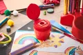 Następne zdjęcie produktu Temperówka z magazynkiem STABILO Woody 3 w 1 - do bardzo mocnych kredek - czerwona
