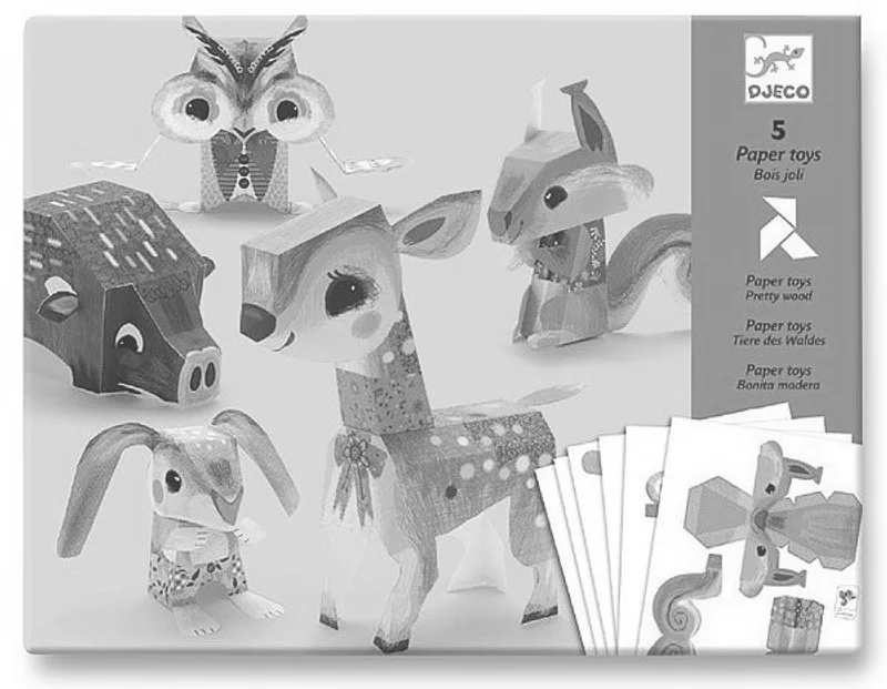 Główne zdjęcie produktu Origami skládačka Djeco - Zvířata
