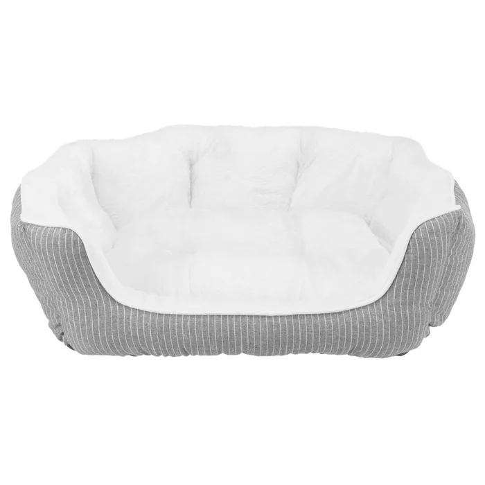 Główne zdjęcie produktu Oválný pelech DAVIN s plyšem 50 x 40 cm šedo/krémový