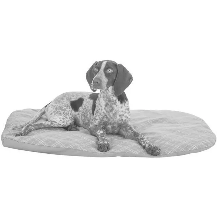 Główne zdjęcie produktu Oválný polštář JESSIE, bavlna/polyester, šedá/bílá95 x 70 cm