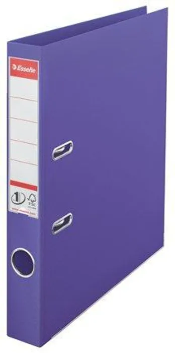 Główne zdjęcie produktu Pákový pořadač "Standard", ochranné spodní kování, fialová, 50 mm, A4, PP, ESSELTE