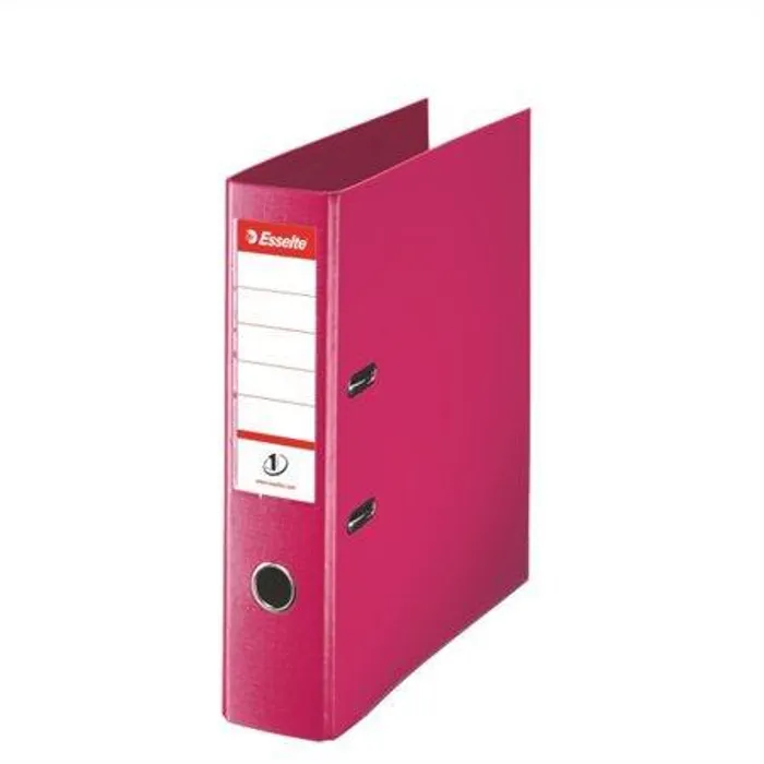 Główne zdjęcie produktu Pákový pořadač "Standard", ochranné spodní kování, fialová (fuchsie), 75 mm, A4,PP,ESSELTE