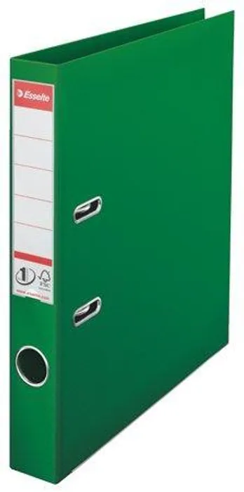 Główne zdjęcie produktu Pákový pořadač "Standard", ochranné spodní kování, zelená, 50 mm, A4, PP, ESSELTE