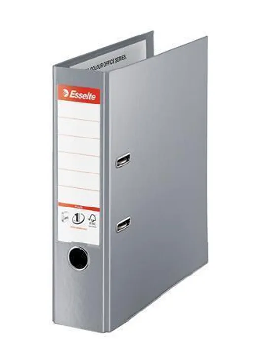 Główne zdjęcie produktu Pákový pořadač "Standard Plus", ochranné spodní kování, šedá, 80 mm, A4, PP, ESSELTE
