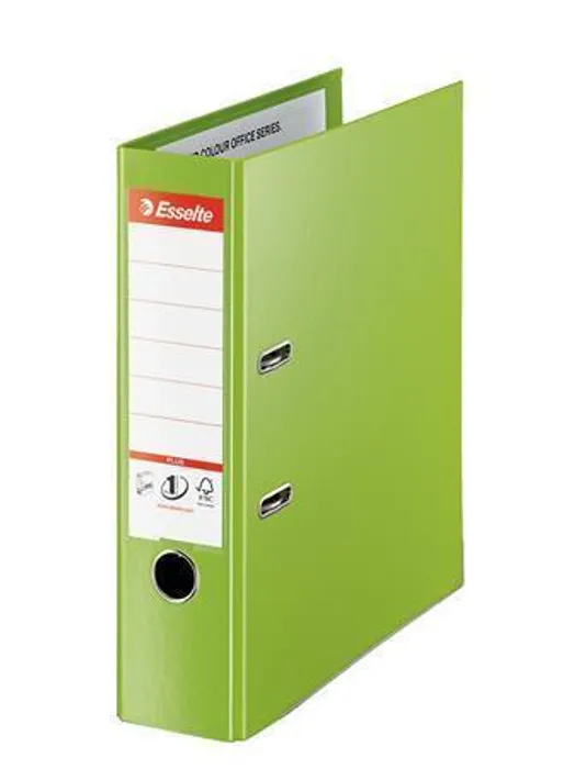 Główne zdjęcie produktu Pákový pořadač "Standard Plus", ochranné spodní kování, Vivida zelená, 80 mm, A4, PP, ESSE