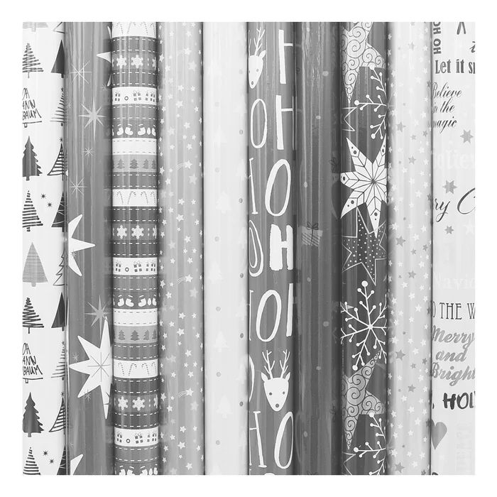 Główne zdjęcie produktu Papír dárkový vánoční (2 m) 200 x 70 cm, v roli mix Presenta Christmas