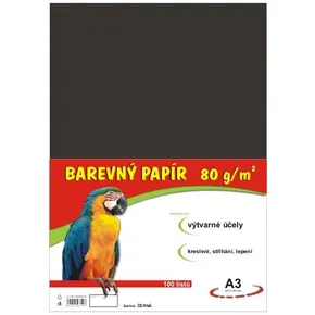 papier do edukacji artystycznej A3/100/80g czarny