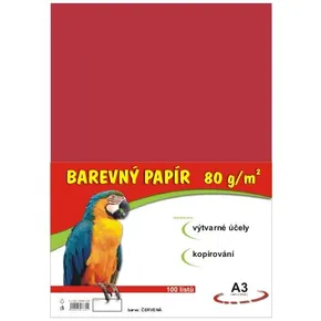 papier do edukacji artystycznej A3/100/80g piros