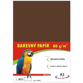 papier do edukacji artystycznej A3/100/80g brązowy