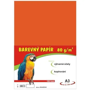 papier do edukacji artystycznej A3/100/80g pomarańczowy