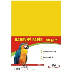 papier do edukacji artystycznej A3/100/80g żółty