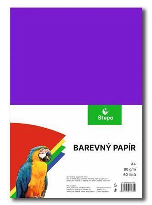 Główne zdjęcie produktu Papír pro výtvarnou výchovu A4/60/80g mix 12 barev