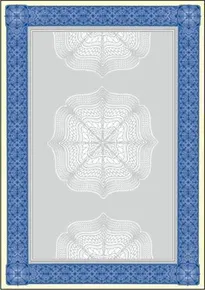 Papier z motywem dyplomu, niebieski, A4, 185g, SIGEL [20 ark.]