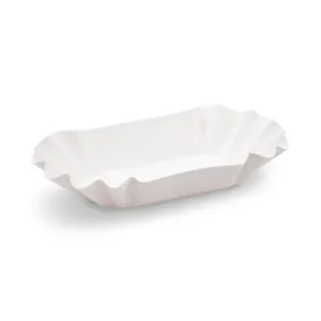 Tacka papierowa (FSC Mix) owalna biała 17,5 x 10 x 3 cm [10 szt]