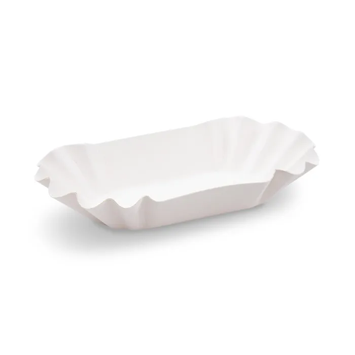 Główne zdjęcie produktu Papírová miska (FSC Mix) oválná bílá 17,5 x 10 x 3 cm [250 ks]