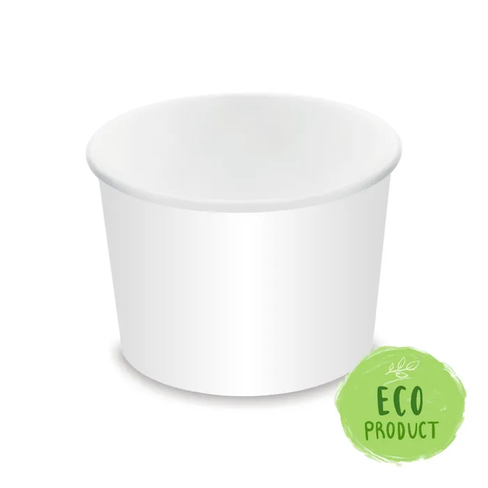 Główne zdjęcie produktu Papírová miska kulatá bílá 500 ml, M (průměr 115 mm) [50 ks]