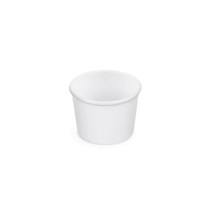 Główne zdjęcie produktu Papírová miska na zmrzlinu (PAP/PE) bílá průměr 75mm 125ml [50 ks]