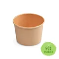 Miska papierowa do lodów (PAP/PE) kraft średnica 90mm 250ml [50 szt]