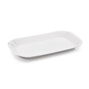Tacka papierowa owalna biała 23 x 15 x 2 cm [100 szt]