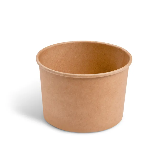 Główne zdjęcie produktu Papírová miska (PAP/PE) kraft průměr 110mm 475ml [50 ks]