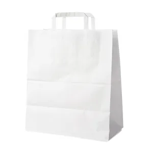 Torba z uchwytami (PAP) biała 40+16 x 45 cm [150 szt]