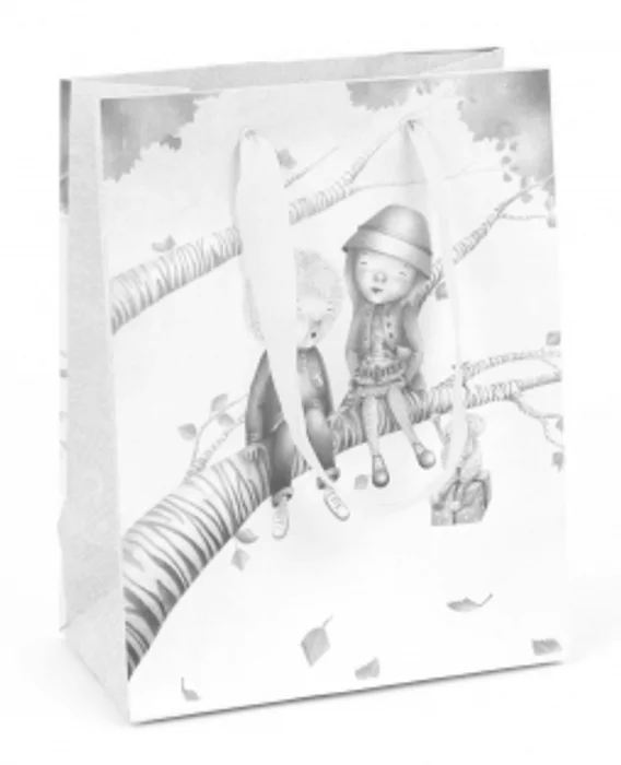 Główne zdjęcie produktu Papírová taška dárková 18x10x23 cm děti modrá