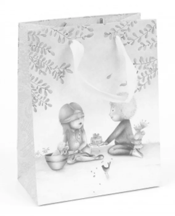 Główne zdjęcie produktu Papírová taška dárková 18x10x23 cm děti růžová