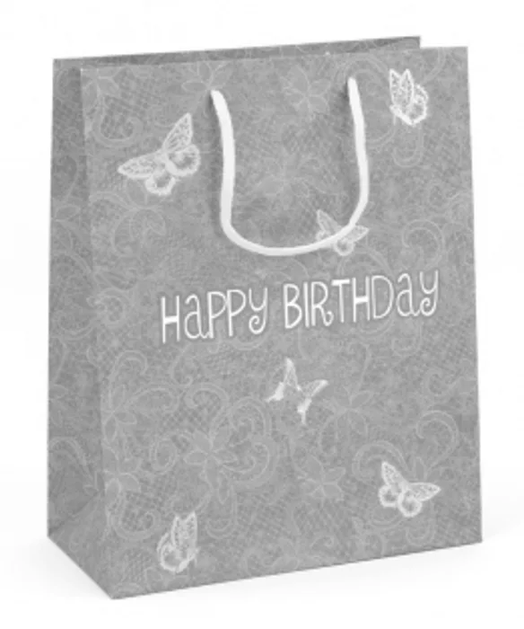 Główne zdjęcie produktu Papírová taška dárková 26 x 12 x 32 cm happy birthday